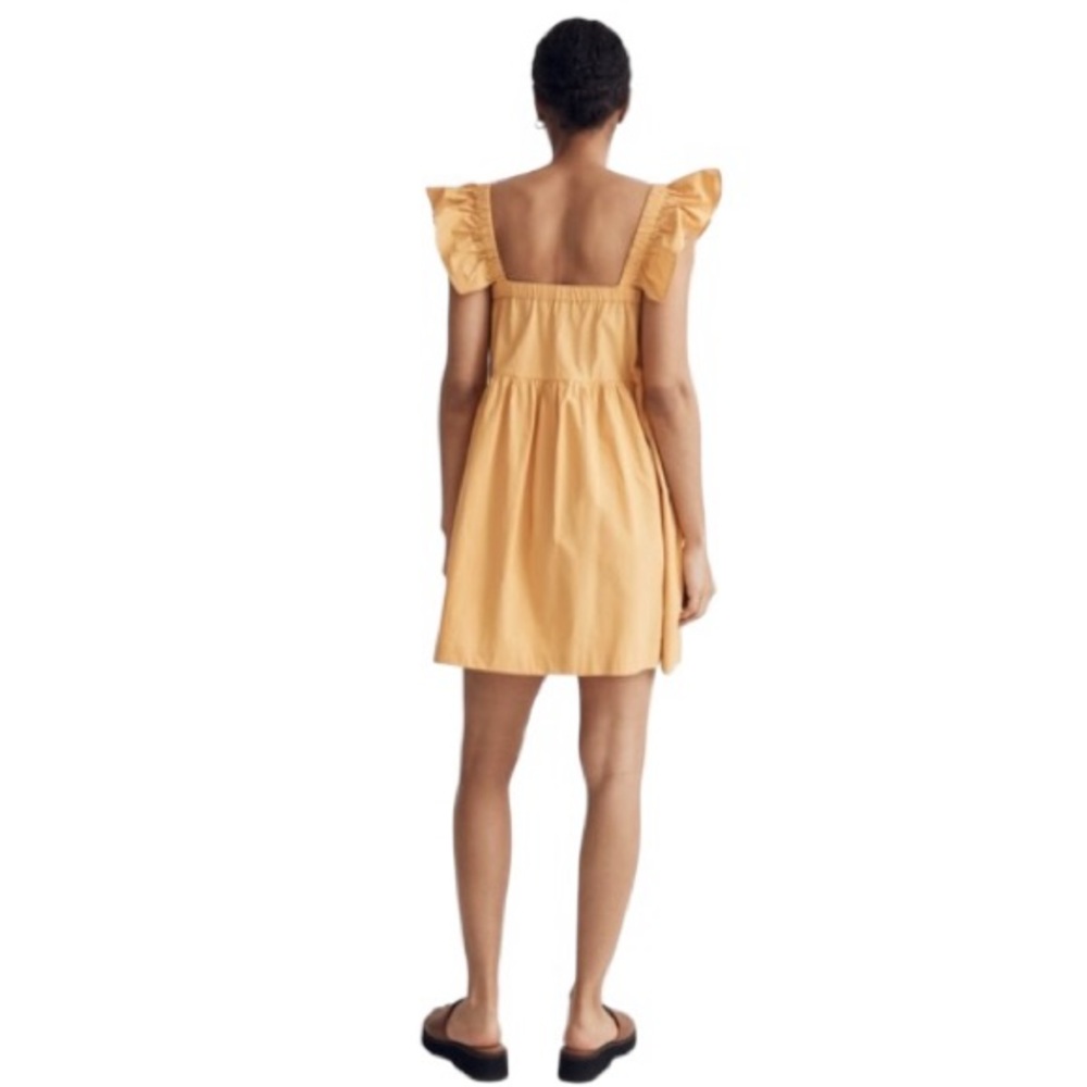 Madewell Yellow Fluttered Sleeve Dress - Picture 2 of 8